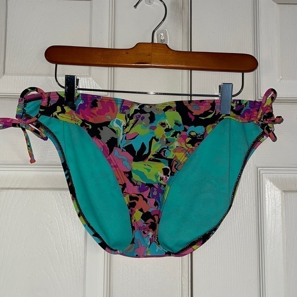 Kenneth Cole Reaction Multicolor Side Tie Bikini Bottom